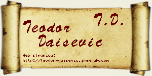 Teodor Daišević vizit kartica